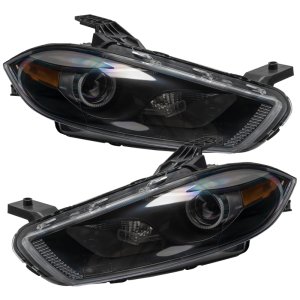 Dodge Dart Headlight Assemblies - ORACLE Lighting - HID Style, SMD, ColorSHIFT - Black - `13-`14